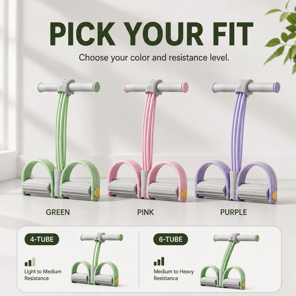 ✨💪Multi-Tube Pedal Resistance Band for Home Workout