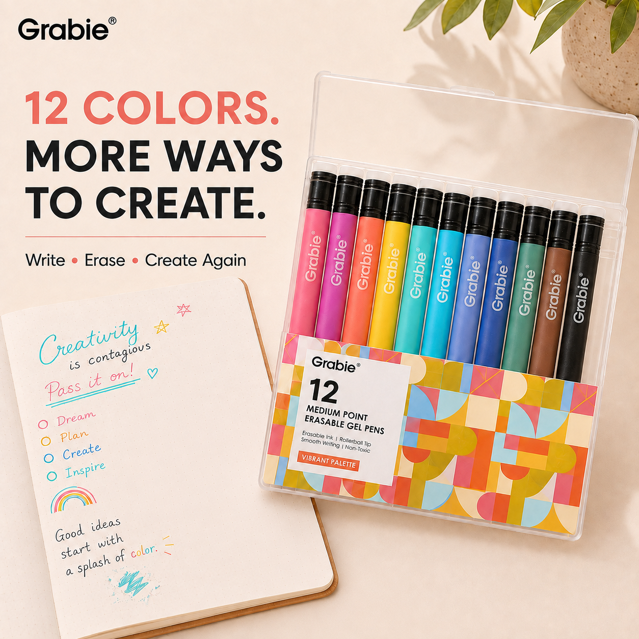 ✨🔥Medium Point Erasable Gel Pen Set,  Christmas Gift/Picks