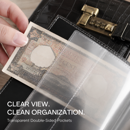 💵100 Transparent Pocket Currency Collectors Album