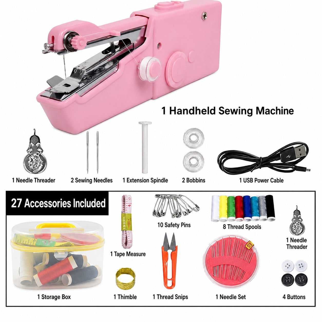 🧵 Portable Handheld Electric Sewing Machine – Quick Fabric Fixes Anywhere