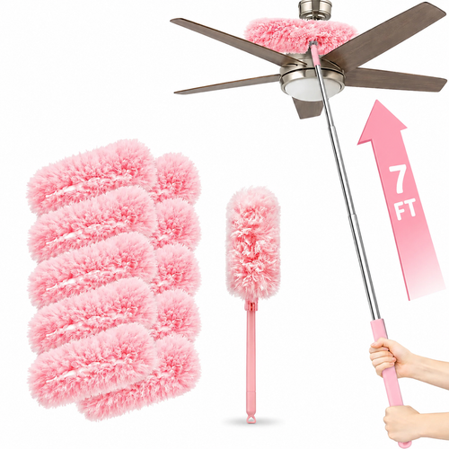 🌞7FT Extendable Microfiber Duster with Washable Flexible Head