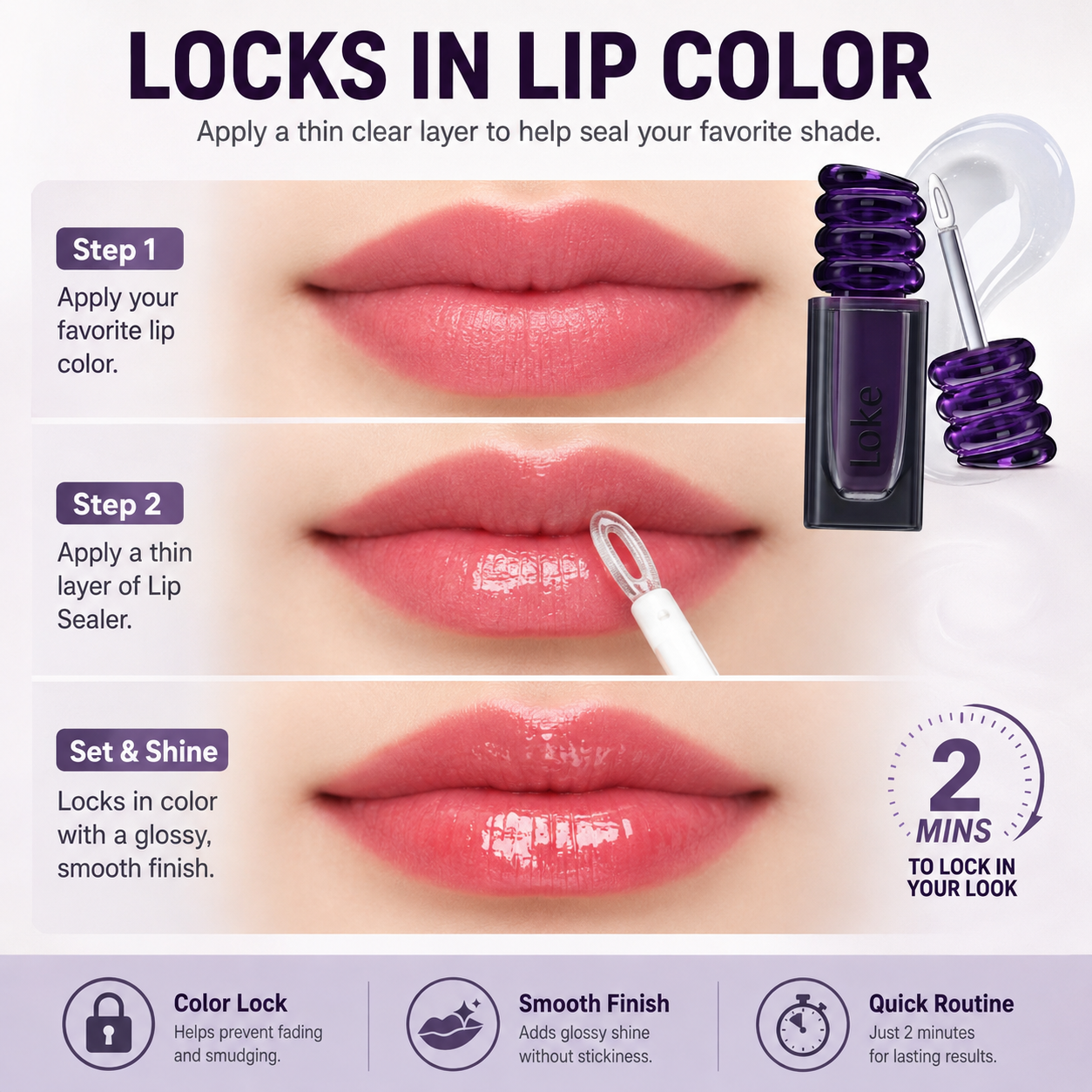 🔥🌿Lip Sealer | Locks in your original lip color | Clear Gloss Finish | Moisture Care