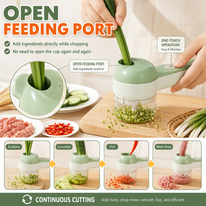 4-in-1 manual electric vegetable cutter setMultifunction cordless food processor