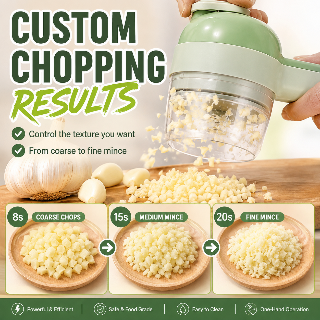 4-in-1 manual electric vegetable cutter setMultifunction cordless food processor