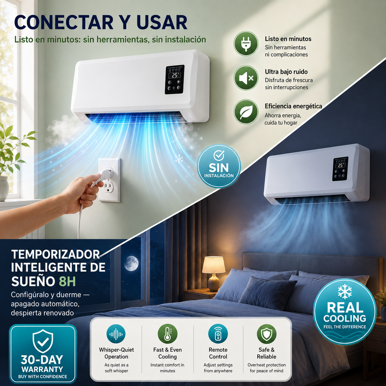 ❄️ Ductless Portable Air Conditioner – Window-Free Cooling with Remote Control