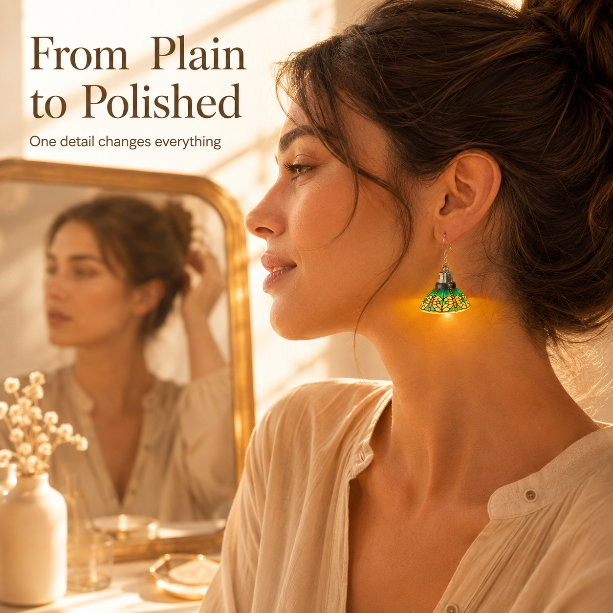 ✨ Luminous Stained Glass Dome Earrings（ Earrings Pair）