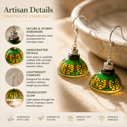 ✨ Luminous Stained Glass Dome Earrings（ Earrings Pair）