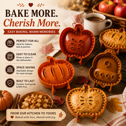 3-Piece Fall Hand Pie Mold Set – Pumpkin, Apple & Acorn