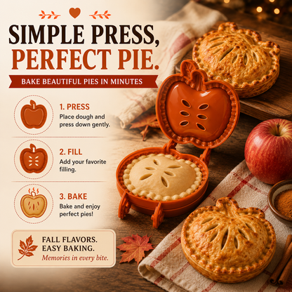 3-Piece Fall Hand Pie Mold Set – Pumpkin, Apple & Acorn