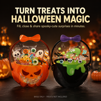 5Pcs Pumpkin Cauldron + 5Pcs Witch’s Brew Cauldron