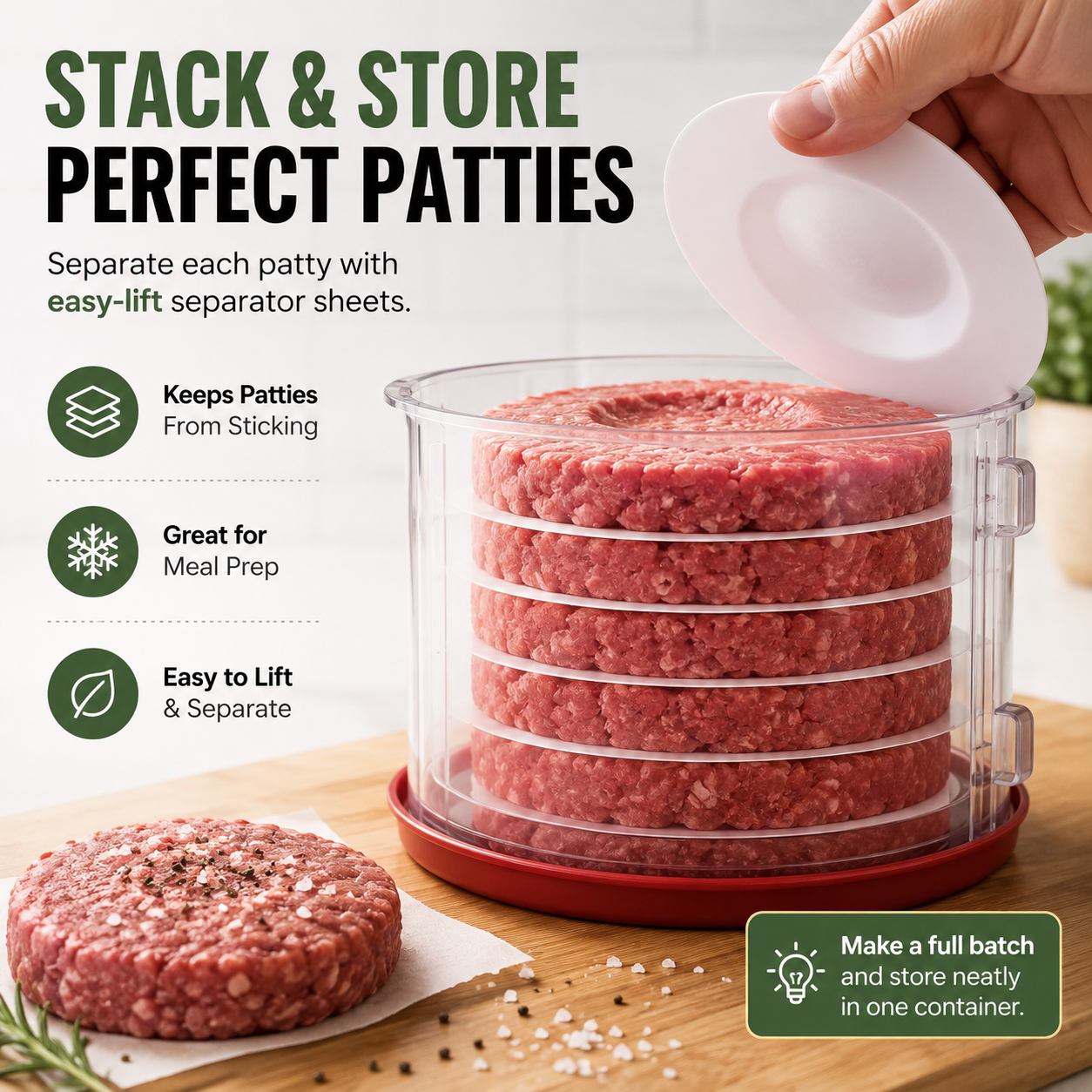 🍔 Perfect Burger Patties in Seconds