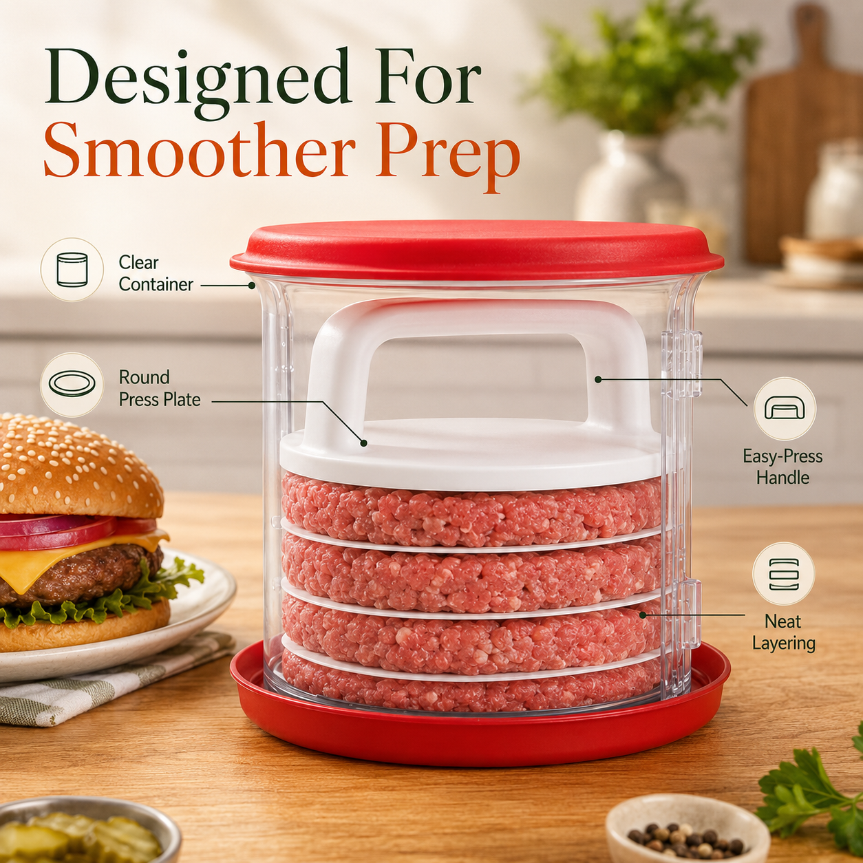 🍔 Perfect Burger Patties in Seconds