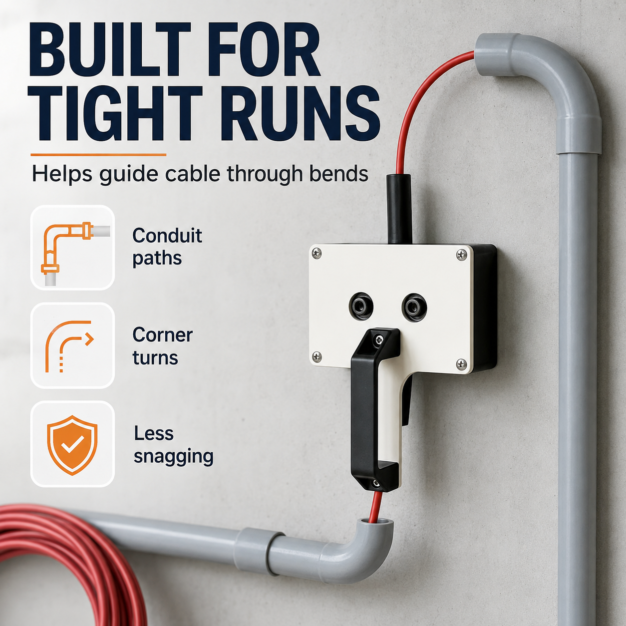✨Cable Feeder-Pull Wire Faster. Work With Less Hassle.
