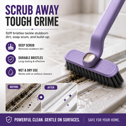 🔥3-in-1 Rotating Crevice Cleaning Brush – Deep Gap, Hair & Grime Cleaning Tool
