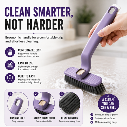 🔥3-in-1 Rotating Crevice Cleaning Brush – Deep Gap, Hair & Grime Cleaning Tool