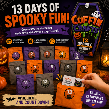 Coffin of Crafts Halloween Advent Calendar – 13 Spooky DIY Craft Surprises