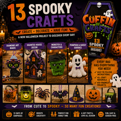 Coffin of Crafts Halloween Advent Calendar – 13 Spooky DIY Craft Surprises
