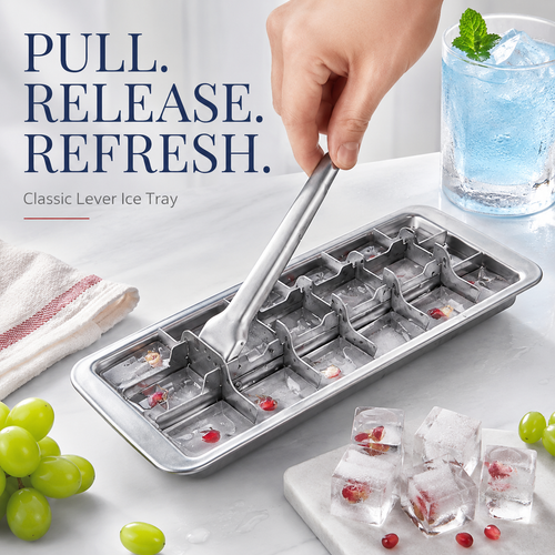 🧊Lever-Release Ice Cube Tray