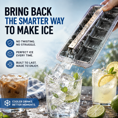 🧊Lever-Release Ice Cube Tray