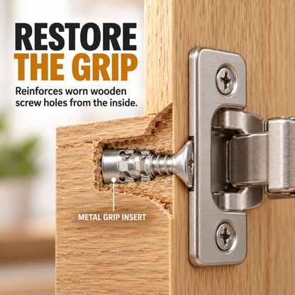 🔩 30-Piece Wood Screw Hole Repair Anchor Kit – Restore Loose Furniture Fixings