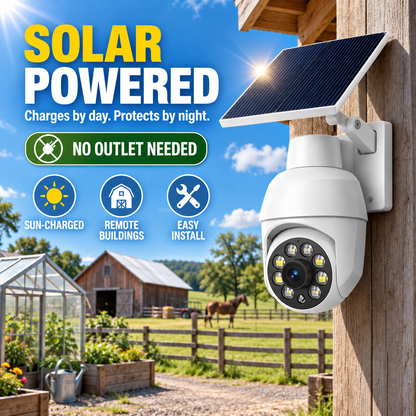 🔥Solar-Powered Simulated Surveillance Camera Street Light