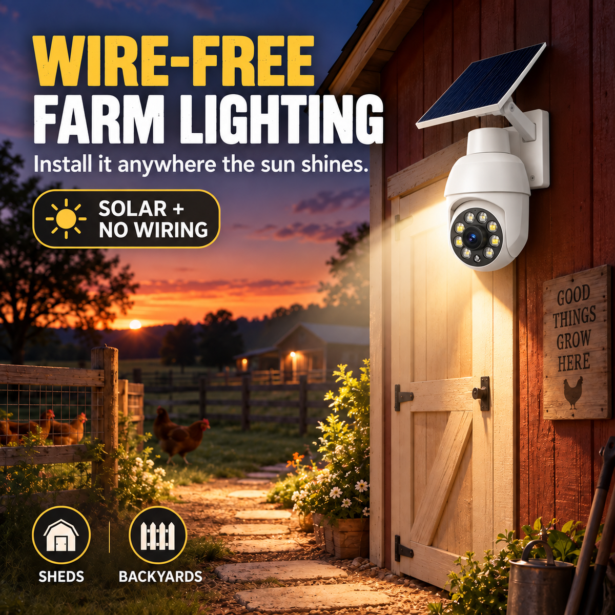 🔥Solar-Powered Simulated Surveillance Camera Street Light