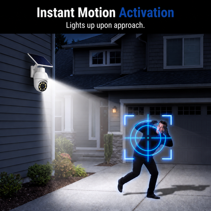 🔥Solar-Powered Simulated Surveillance Camera Street Light