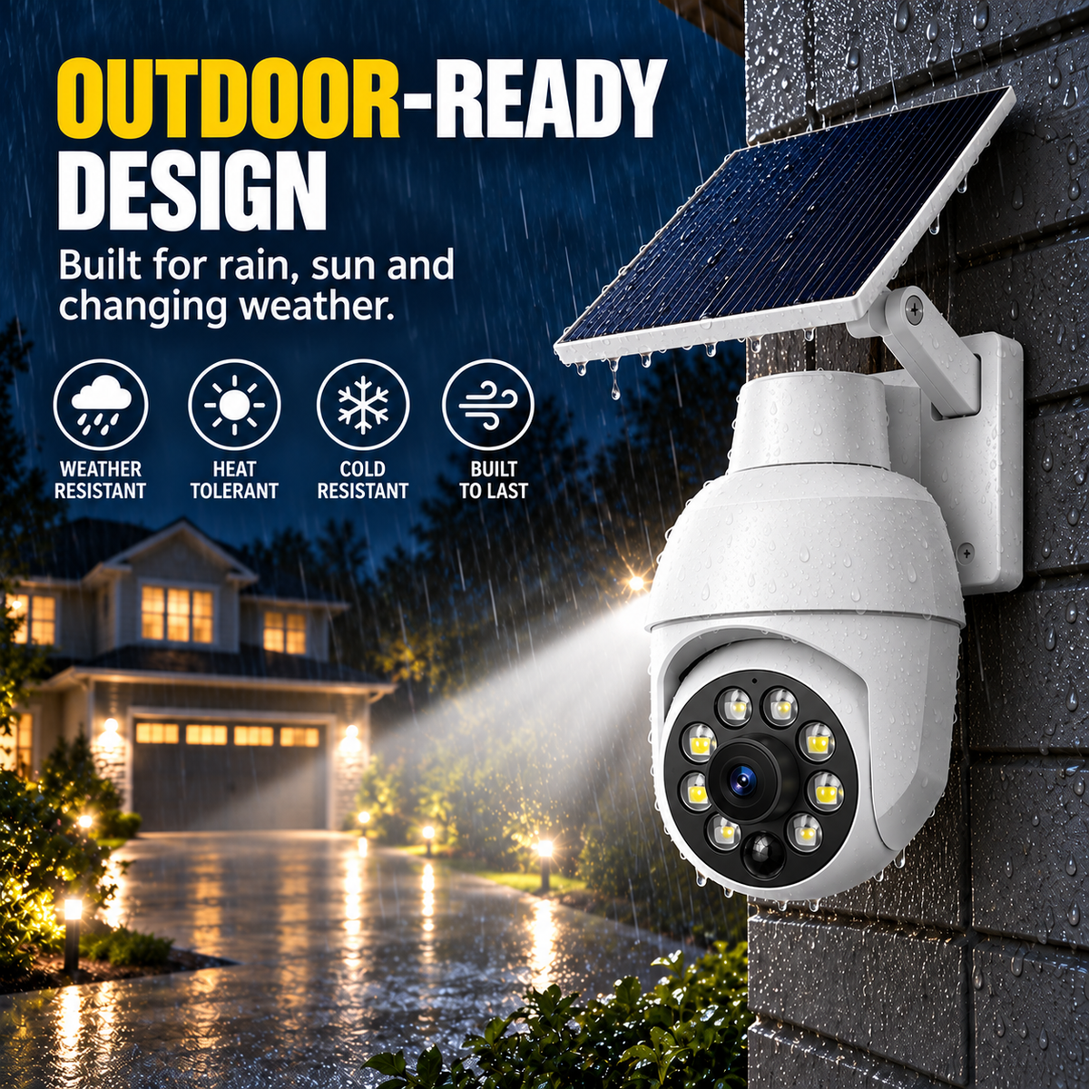🔥Solar-Powered Simulated Surveillance Camera Street Light