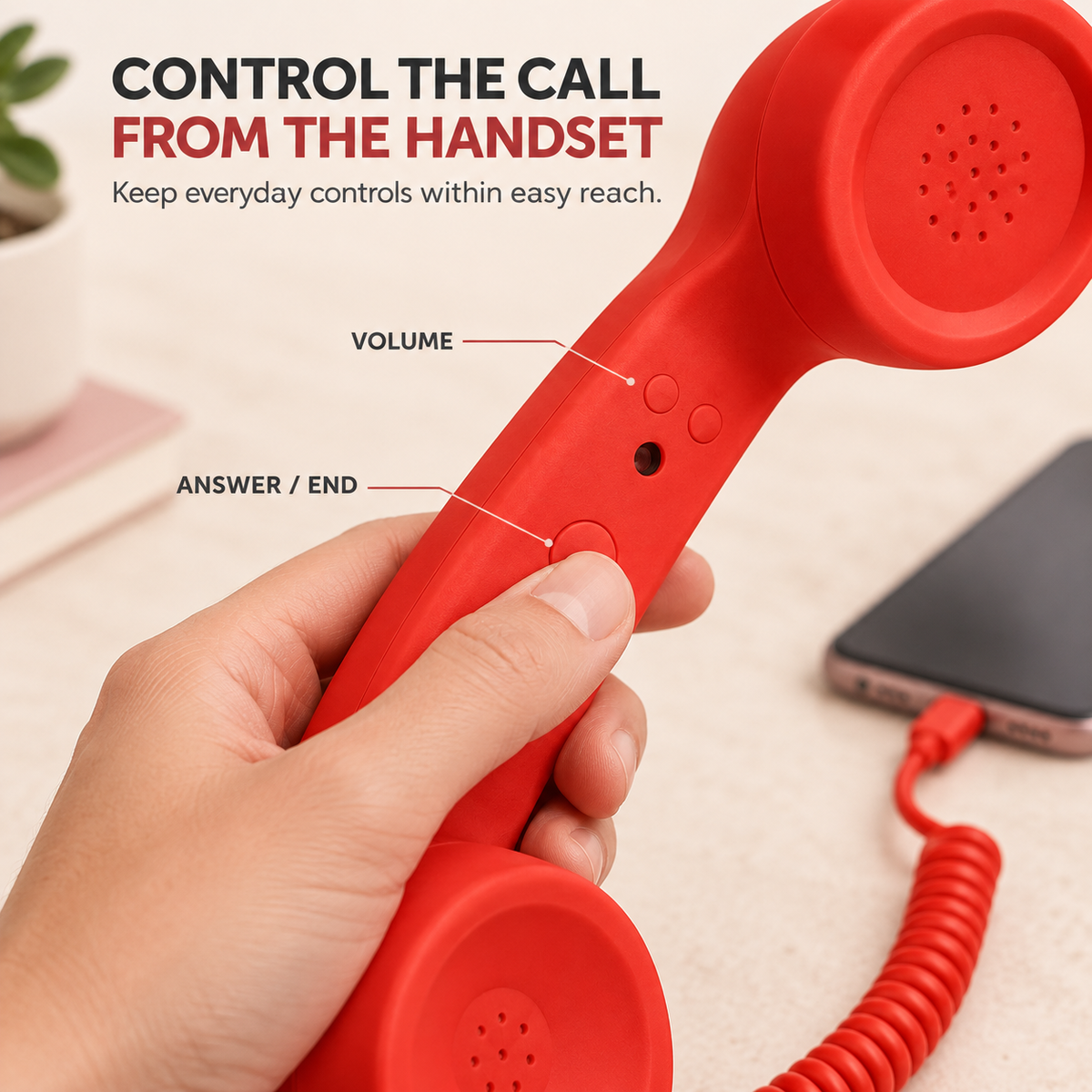 ☎️ Retro Phone Handset for Smartphone | Classic Vintage Call Experience