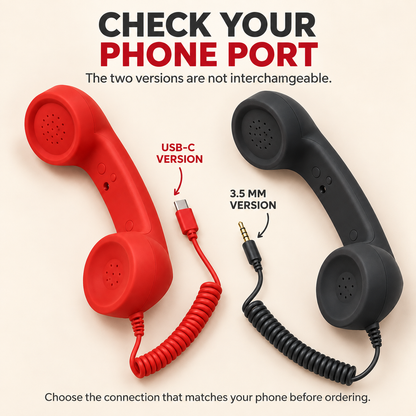 ☎️ Retro Phone Handset for Smartphone | Classic Vintage Call Experience
