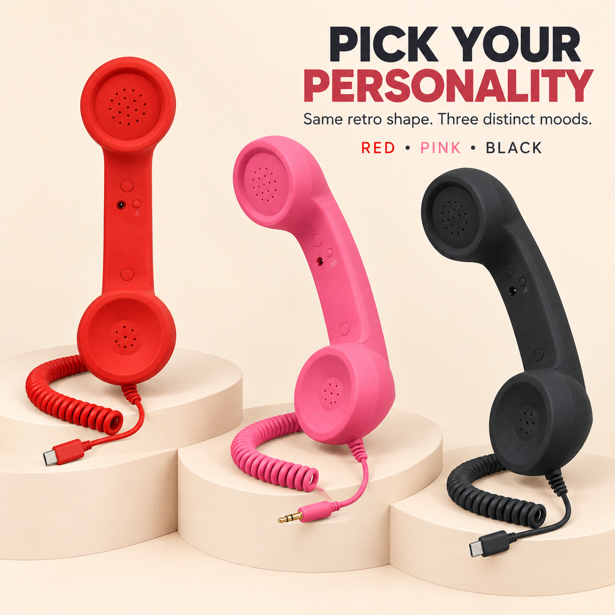 ☎️ Retro Phone Handset for Smartphone | Classic Vintage Call Experience