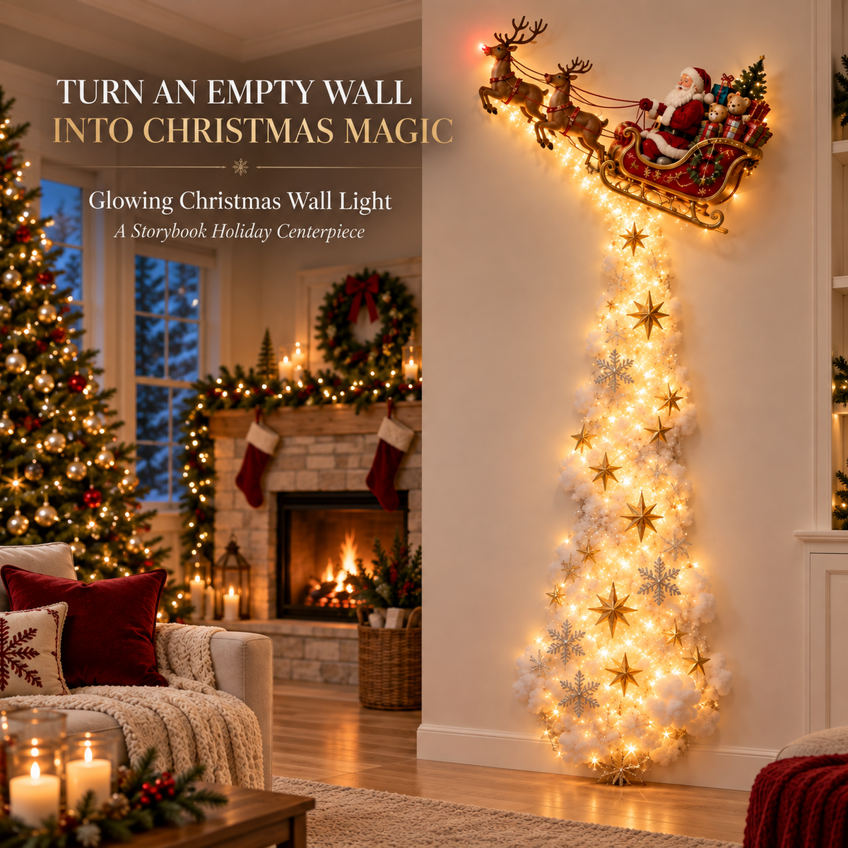 ✨ Christmas Magic Trail Wall Light - A Little Christmas Magic, Right on Your Wall