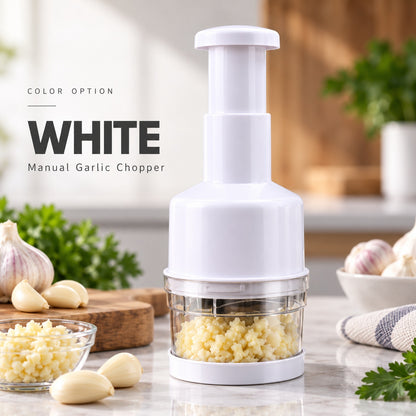 Chop Garlic Faster – Press-Down Manual Food Chopper