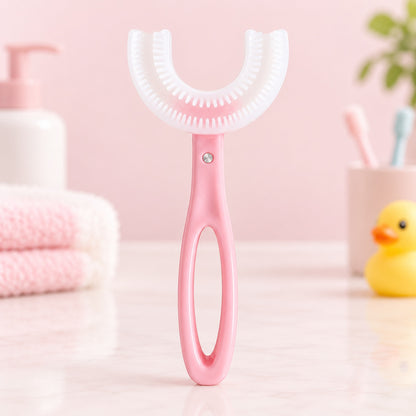 Make Brushing Time Easier – 3PCS Kids U-Shaped Silicone Toothbrush