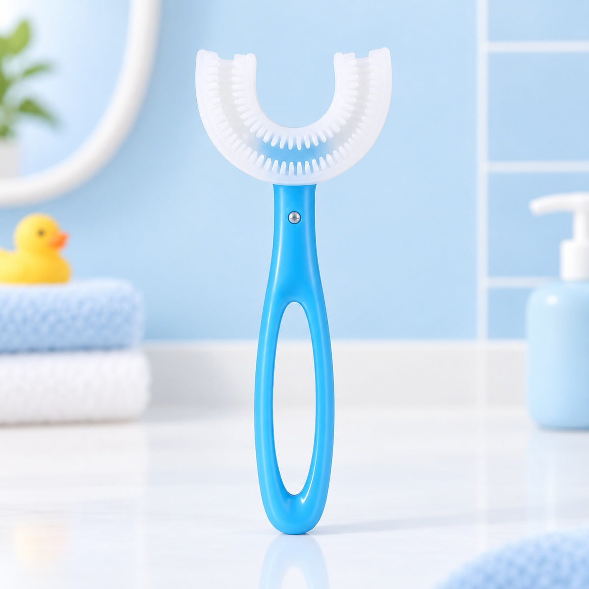 Make Brushing Time Easier – 3PCS Kids U-Shaped Silicone Toothbrush
