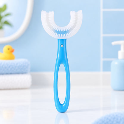 Make Brushing Time Easier – 3PCS Kids U-Shaped Silicone Toothbrush
