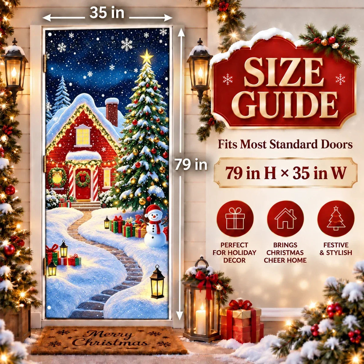 Give Your Front Door a Christmas Makeover – 7 Festive Designs