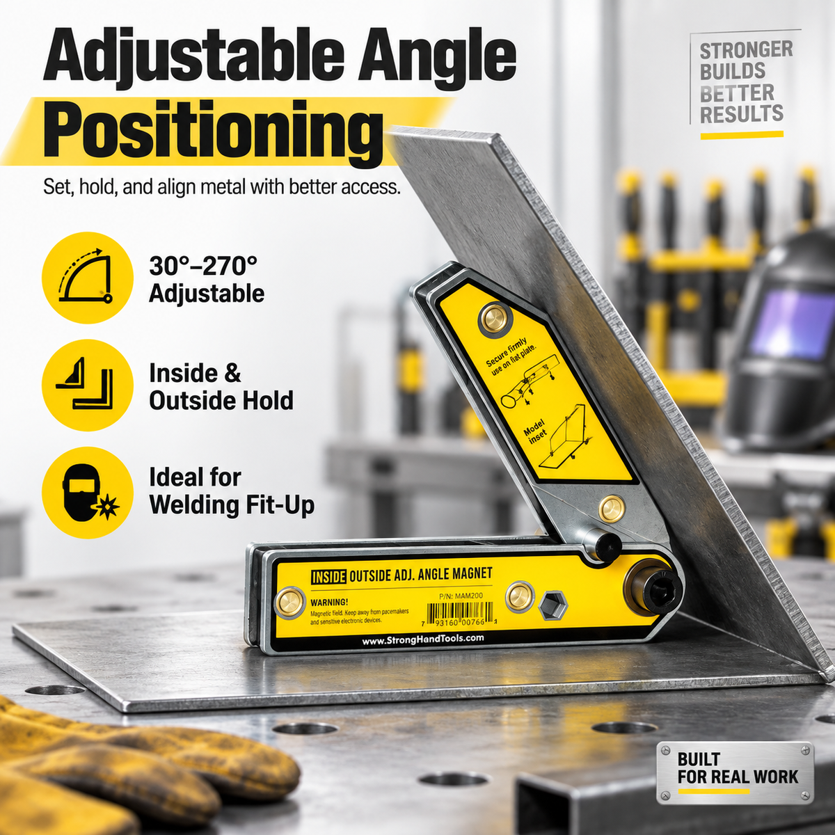 🧲 Inside/Outside Welding Angle Magnets – Fixed & Adjustable Magnetic Positioning Tool