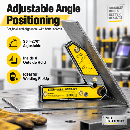 🧲 Inside/Outside Welding Angle Magnets – Fixed & Adjustable Magnetic Positioning Tool