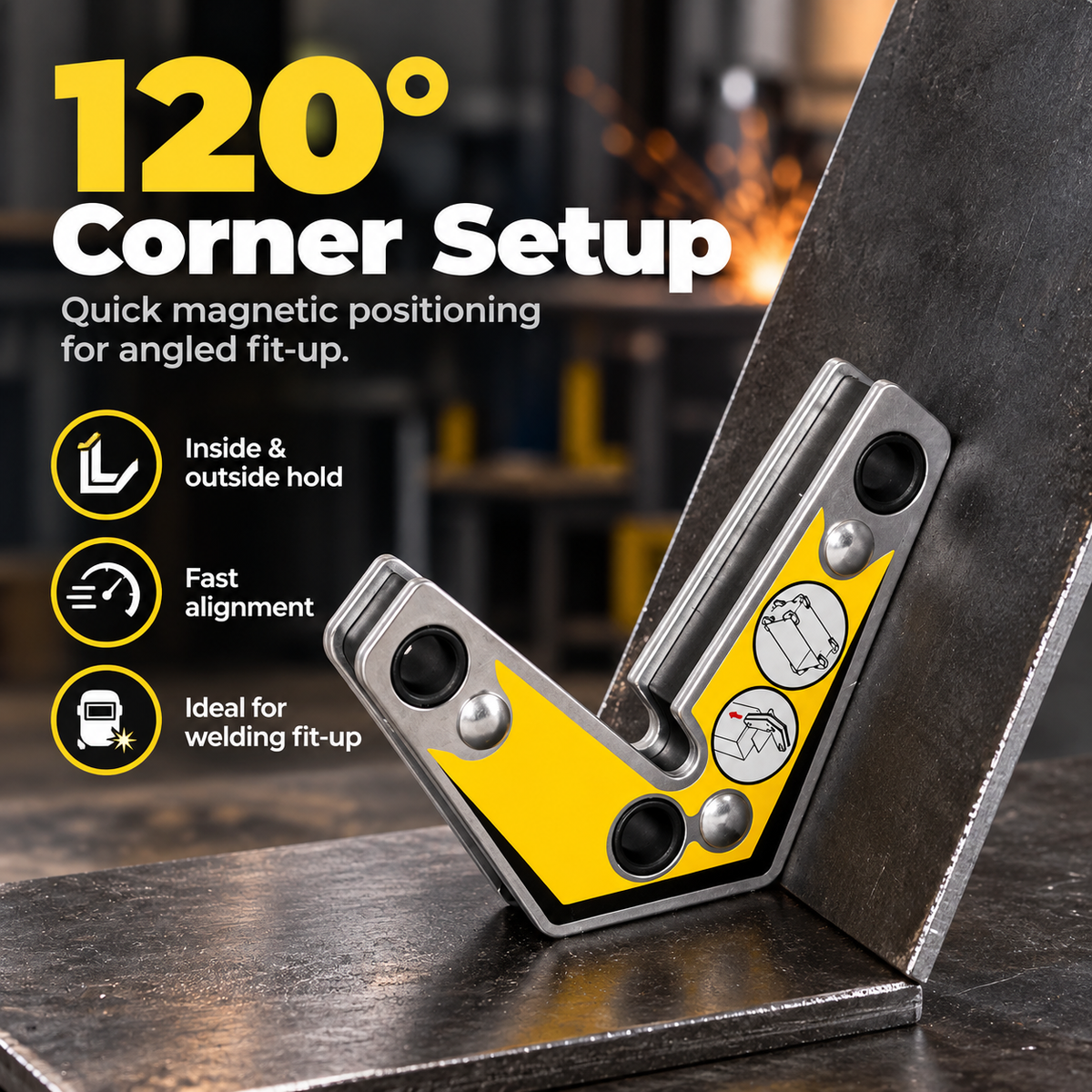 🧲 Inside/Outside Welding Angle Magnets – Fixed & Adjustable Magnetic Positioning Tool