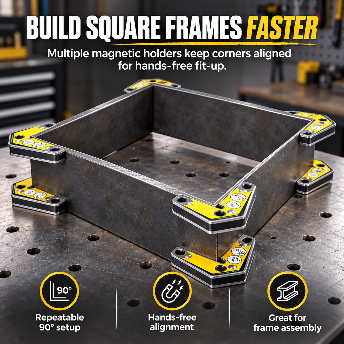 🧲 Inside/Outside Welding Angle Magnets – Fixed & Adjustable Magnetic Positioning Tool