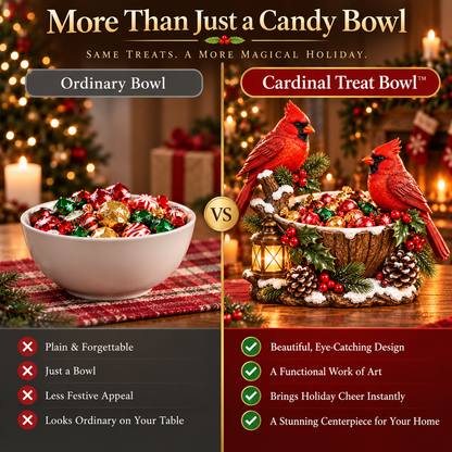🎄 49% OFF | Lighted Cardinal Treat Bowl – A Cozy Christmas Centerpiece for Home