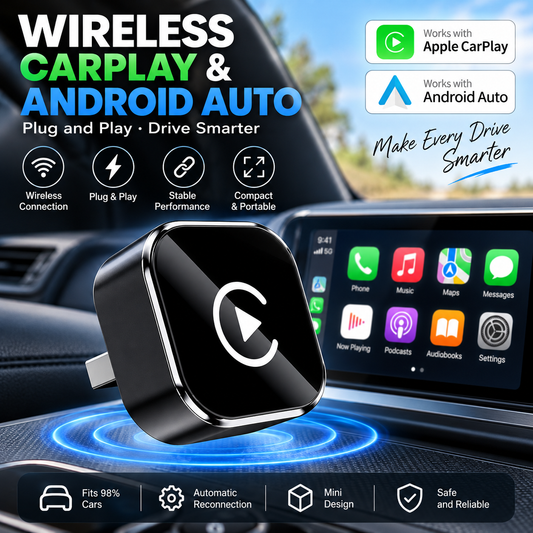 2026 New Wireless CarPlay Adapter - iPhone & Android Compatible with Quick connection