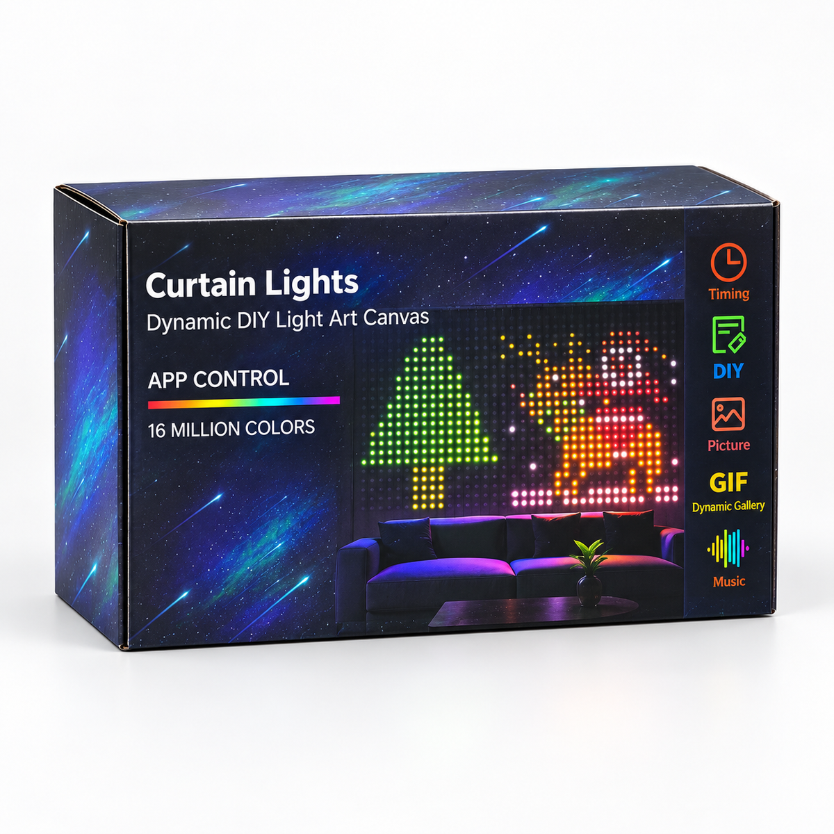 ✨ Turn Your Balcony Into A Giant LED Light Show! 🎄 Smart 400-LED Animated Mesh Screen 🎆📱
