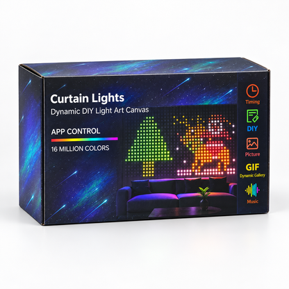 ✨ Turn Your Balcony Into A Giant LED Light Show! 🎄 Smart 400-LED Animated Mesh Screen 🎆📱