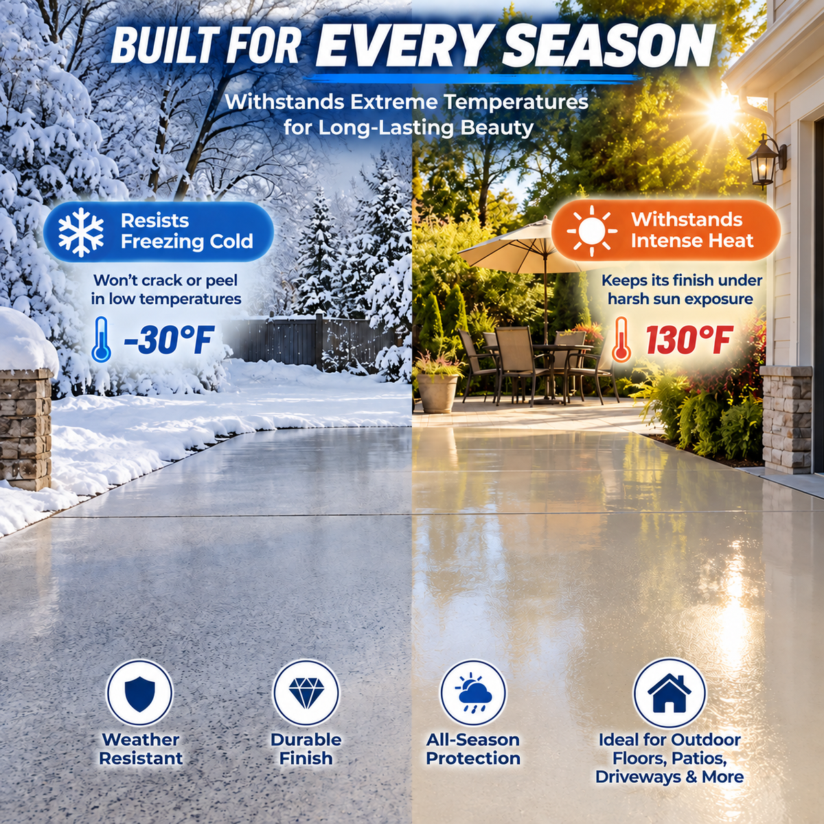 ✨ Self-Leveling Epoxy Floor Coating – High-Gloss Speckled Floor Finish