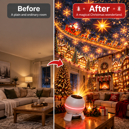 🎄 Magical Christmas Projection Night Light – Transform Any Room Into A Holiday Wonderland