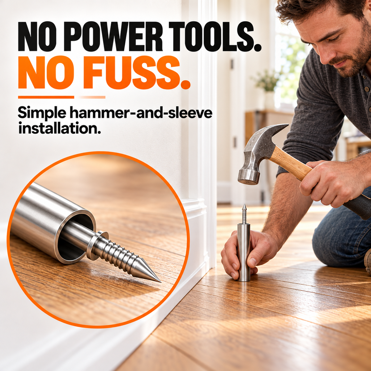 🔨 Concealed Double-Headed Trim Nails – Cleaner Baseboard Installation