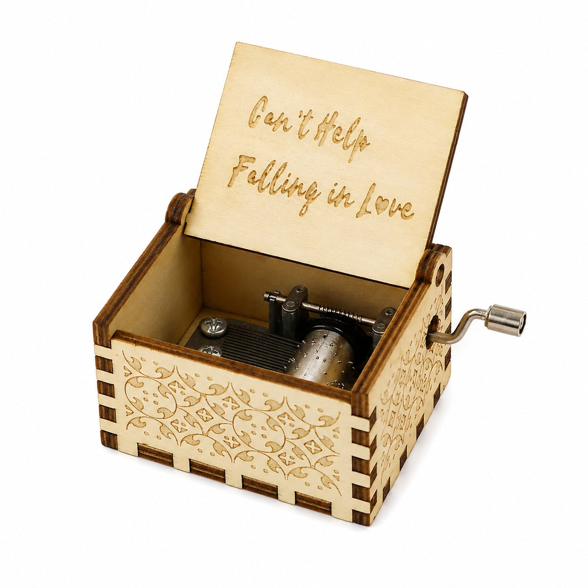 💛 Hand-Crank Wooden Music Box – A Little Gift With A Big Message