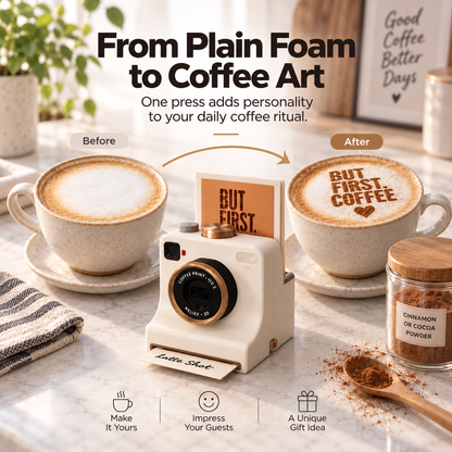 One-Click Coffee Art Stencil Maker